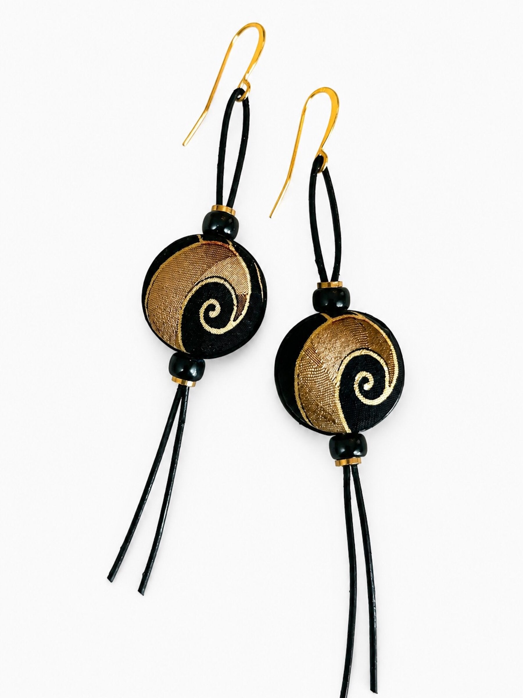 Vintage Italian Silk Swirl Earrings