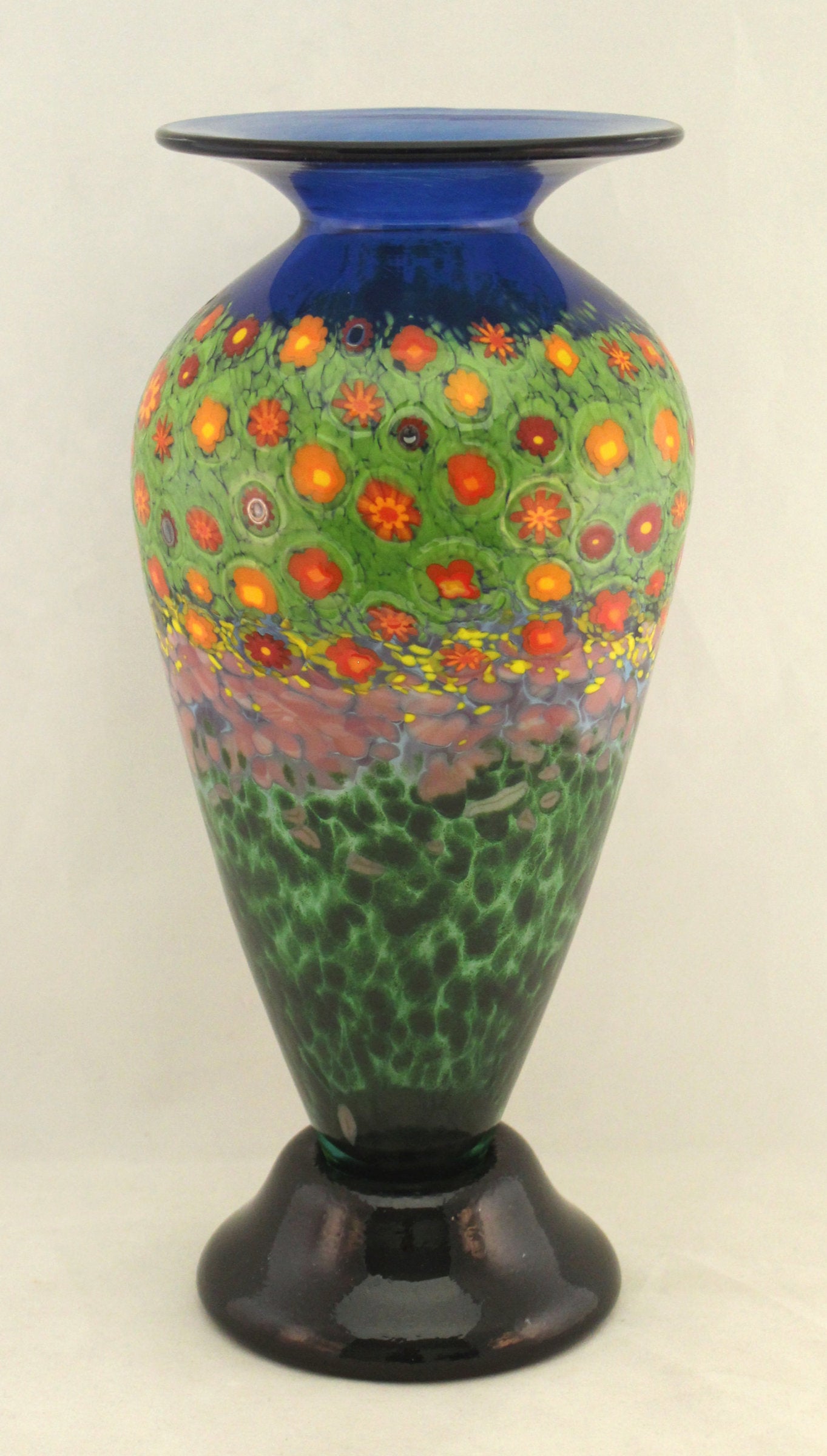 Tall Blue Interior Classic Poppy Vase