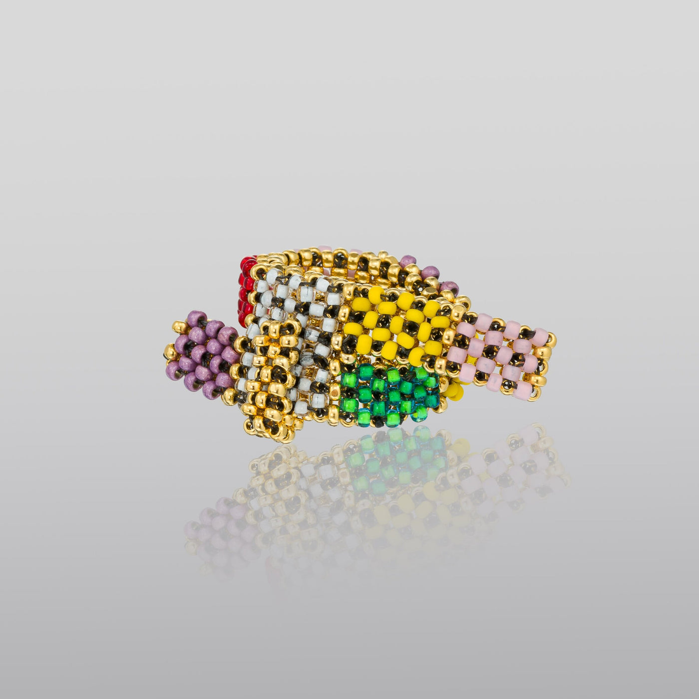 Harlequin Ribbon Ring