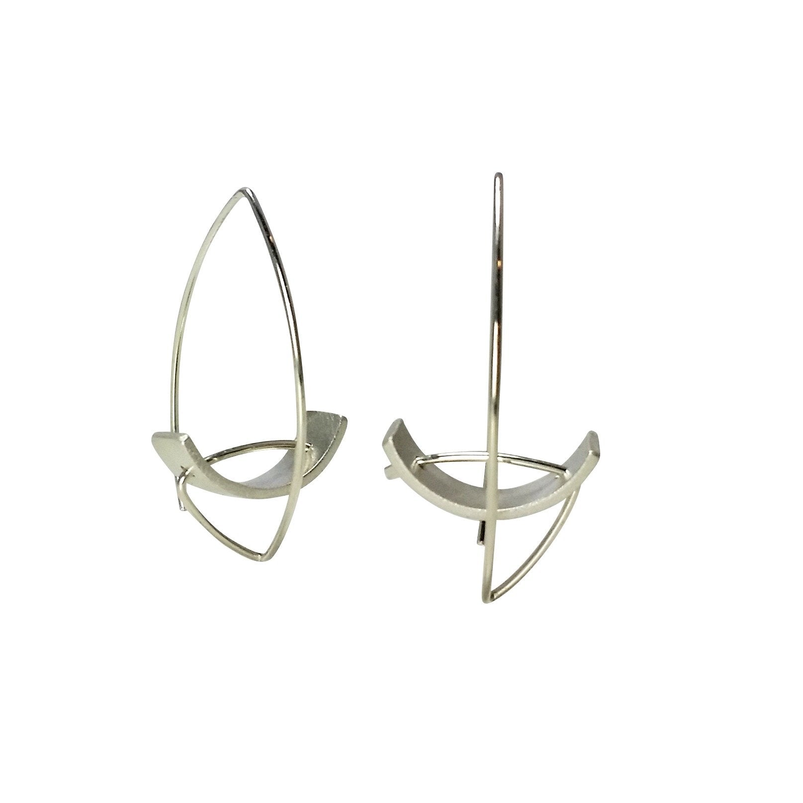 Matte Sterling Silver with Argentium Silver Ear Wire