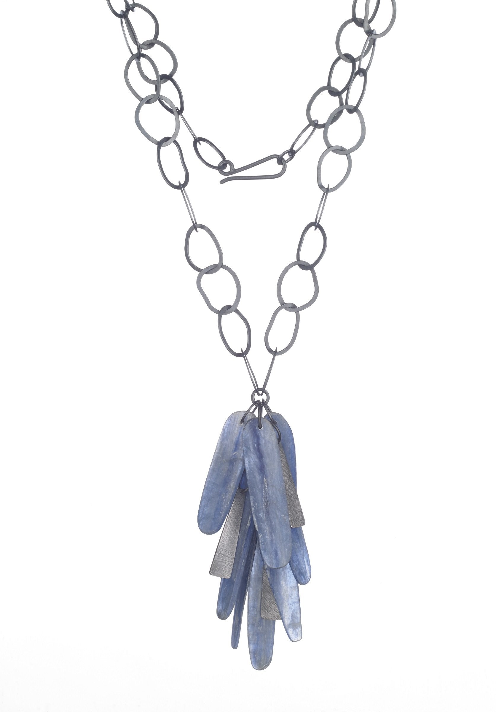 Carved Kyanite Cluster Necklace | Photo by Marty Doyle