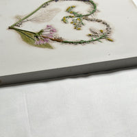 Yellow Sedum & Purple Salvia Heart Tile II