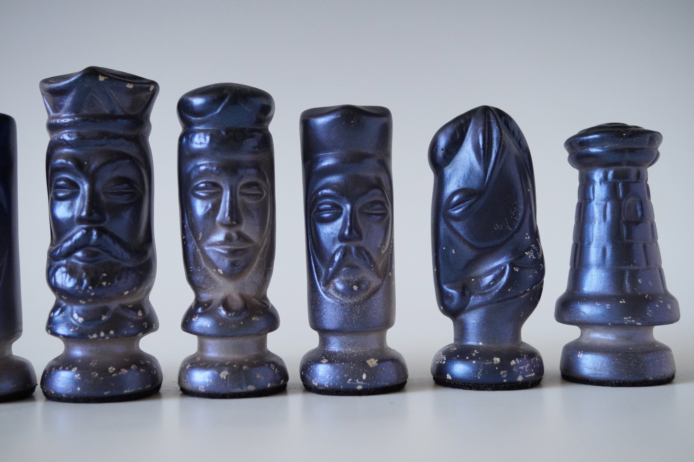 Handmade Raku Chess Set IV