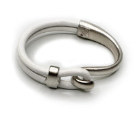 White/Silver lasso hook & slide bracelet
