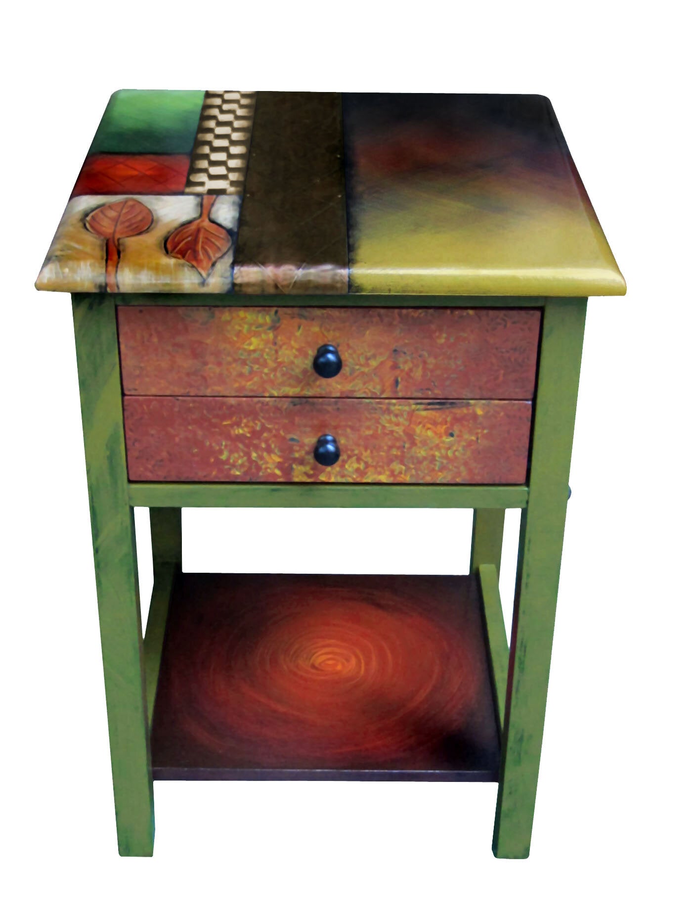 Two-Drawer End Table in Early Autumn