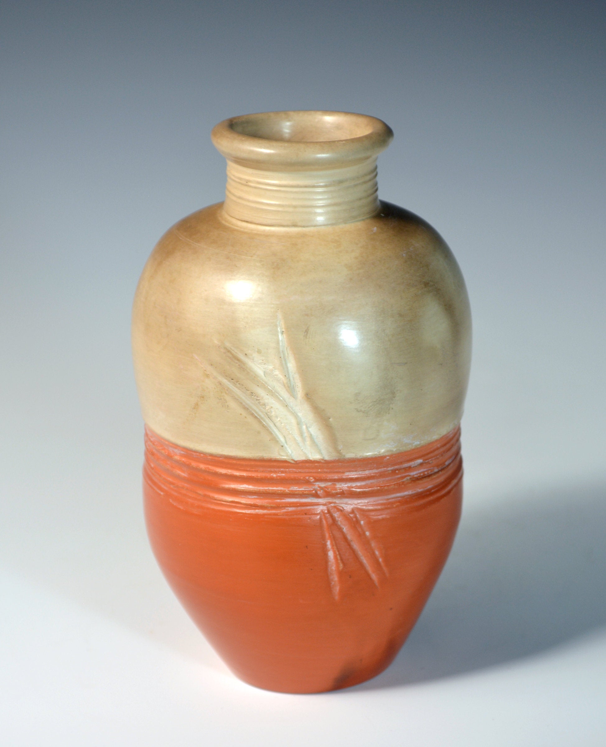Earth and Sky Saggar-Fired Vase