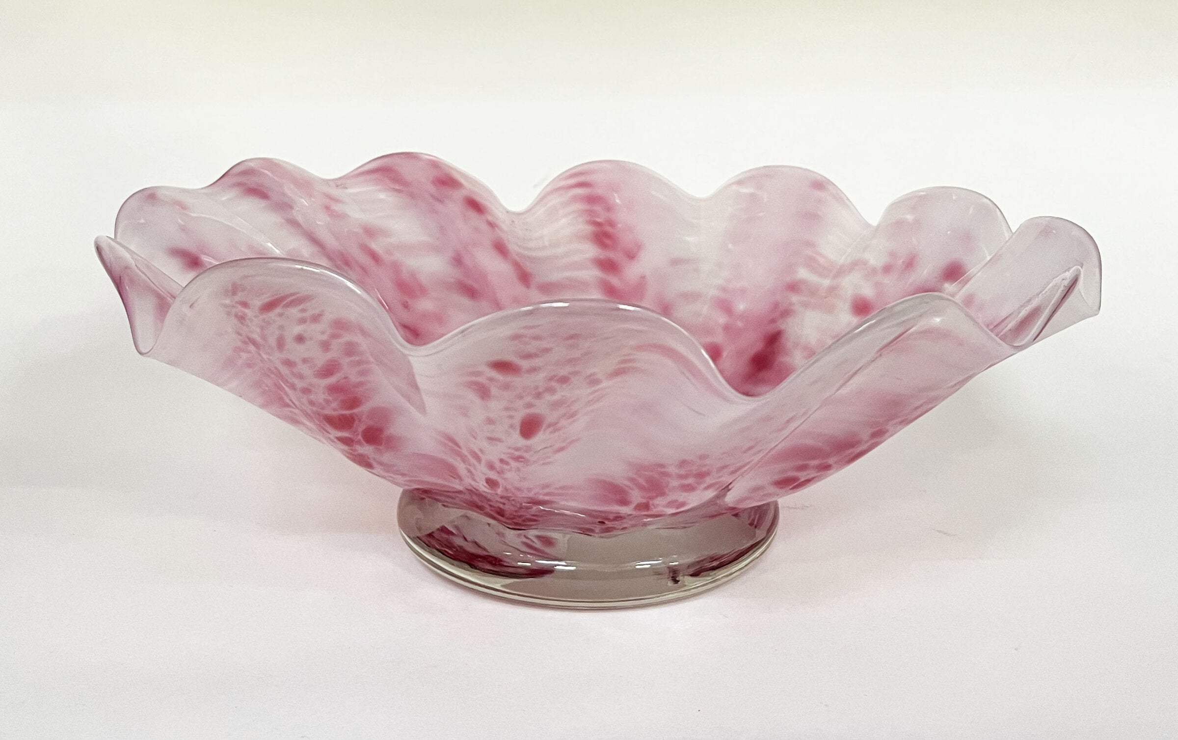 Pink Ruffled Bowl