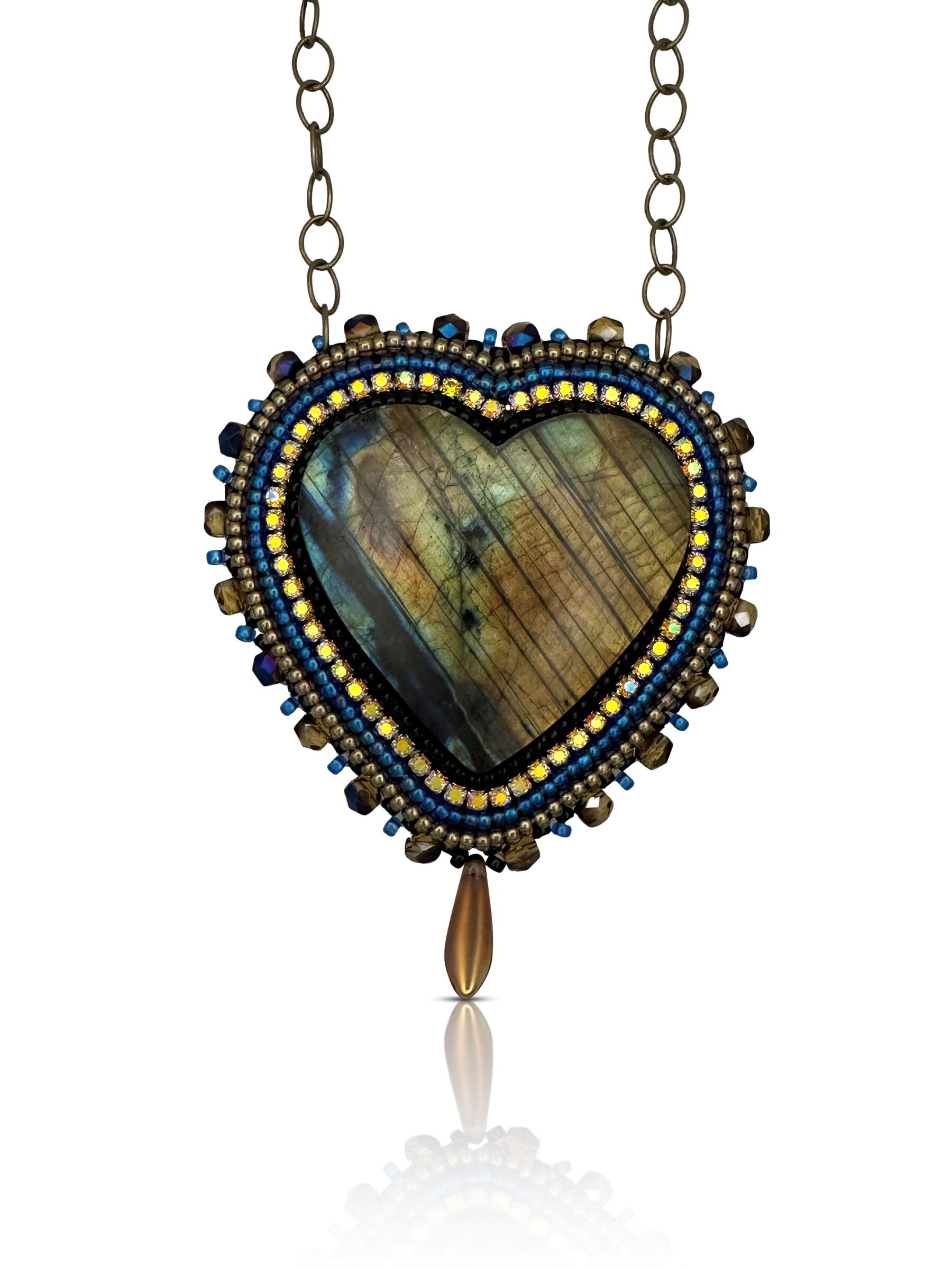 Labradorite Heart Pendant No. 9