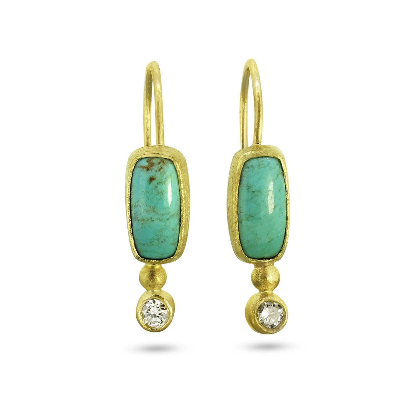 Positano Turquoise and Diamond Earrings