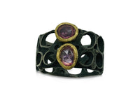 Open Beehive Sapphire Ring