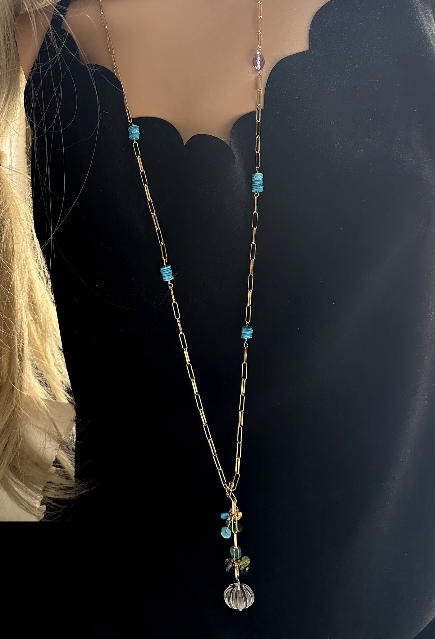 Crystal Melon Multi-Color Necklace