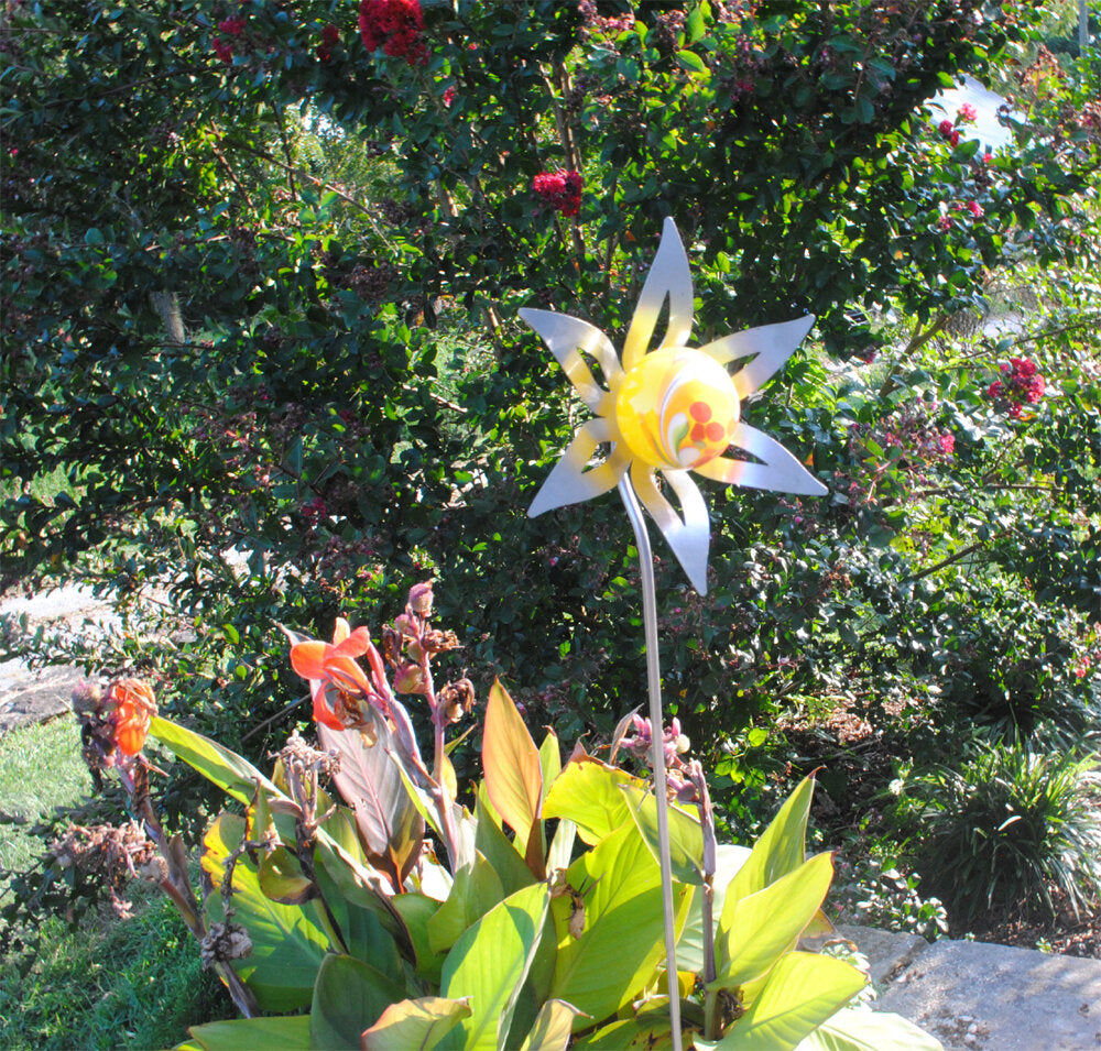 Floral Burst Garden Sculpture