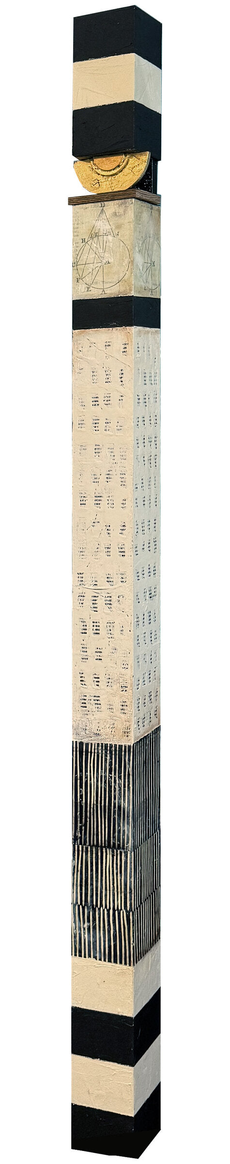 Wall Column with Gold Boat