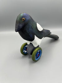 Magpie With Fancy Wheels