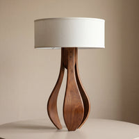 Chloe in Walnut with White Shade