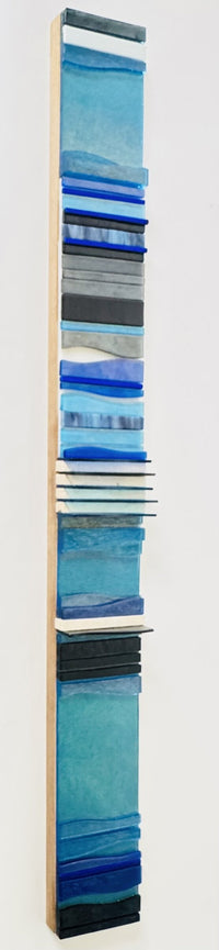 Mosaic Ivory Blue Wall Band VII