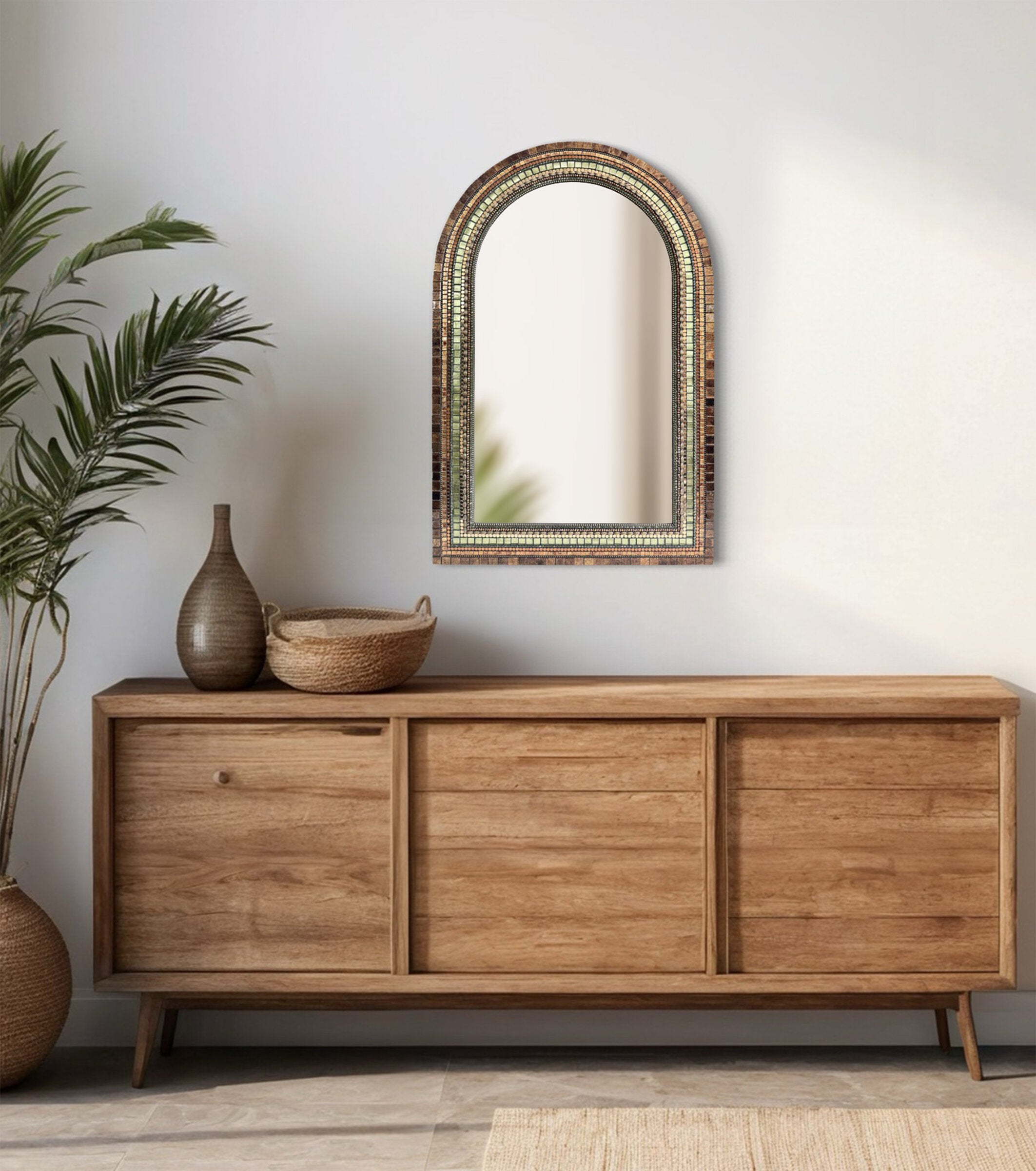 Cinnamon Sage Arch Mirror