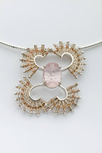 Oval Rose Quartz Fandango Pendant