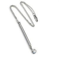 White Topaz Dangle Necklace