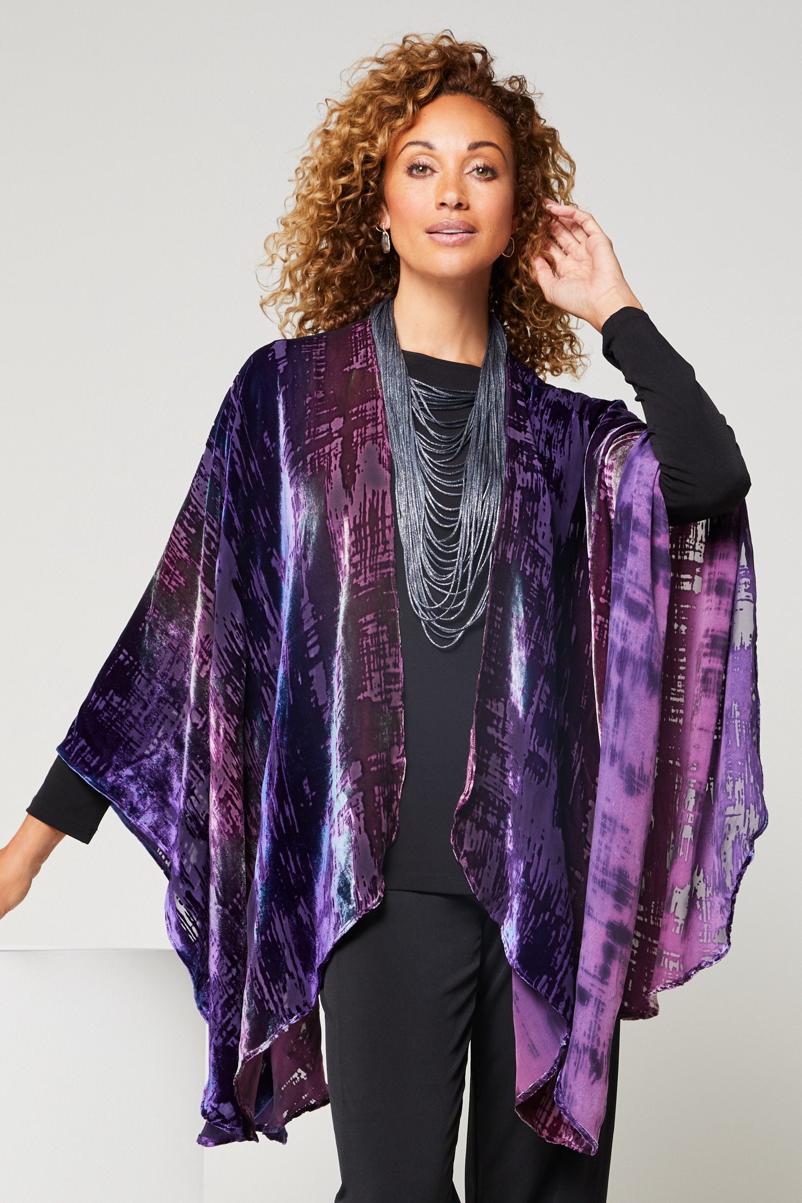 Brushstroke Capelet Wrap