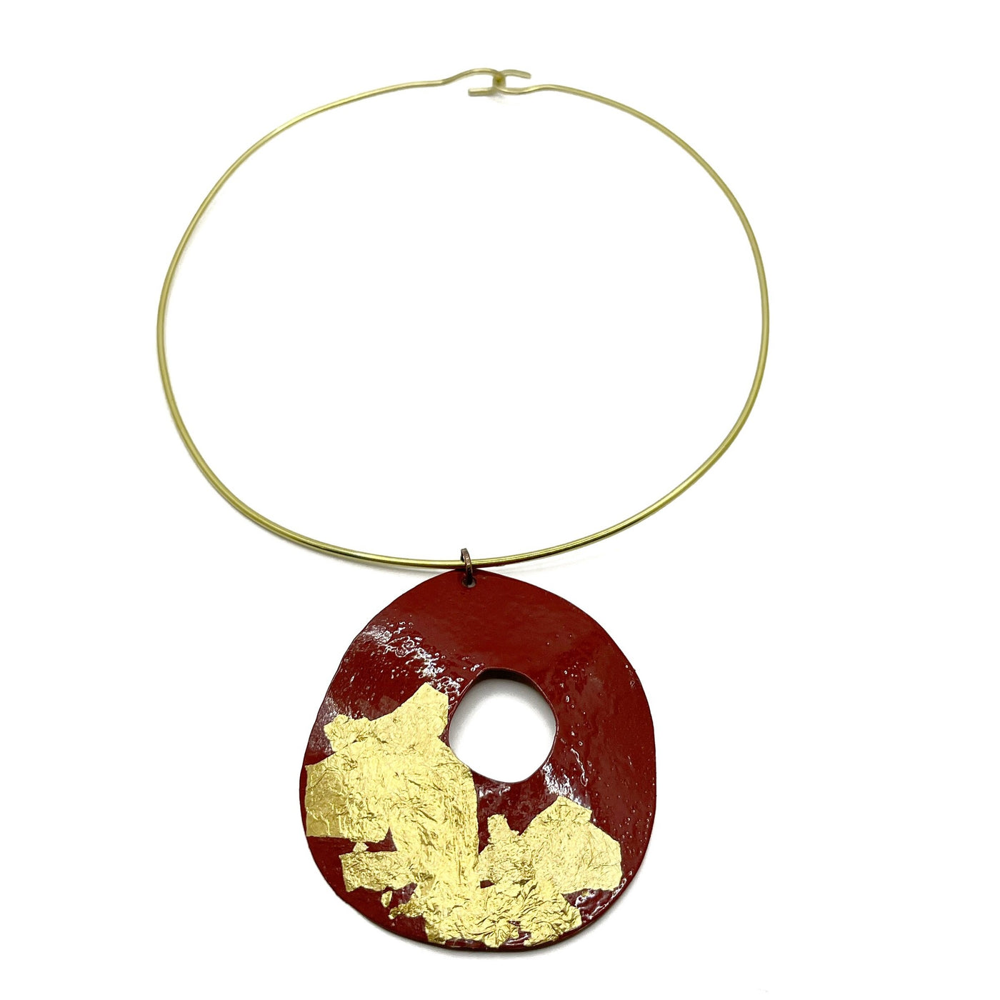 Red and Gold Pendant No. 5