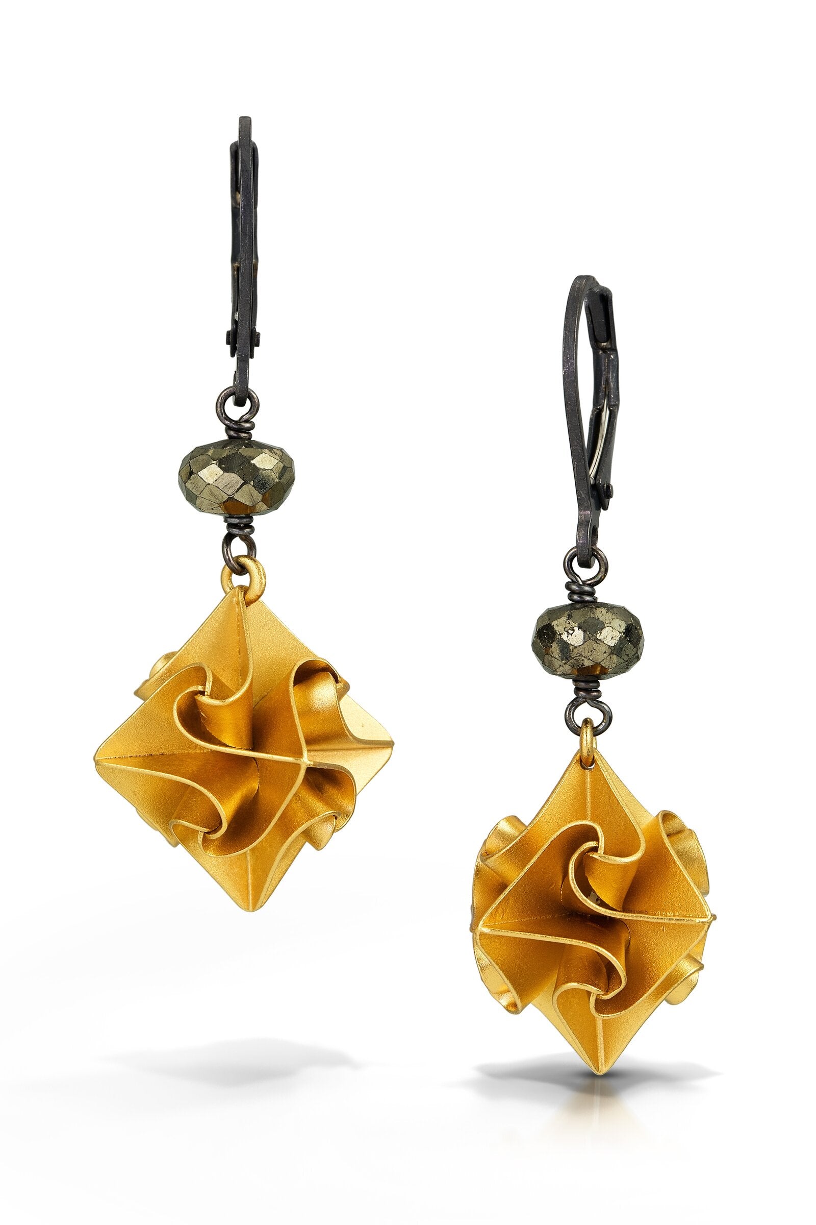 Large Gold Stardust Earrings