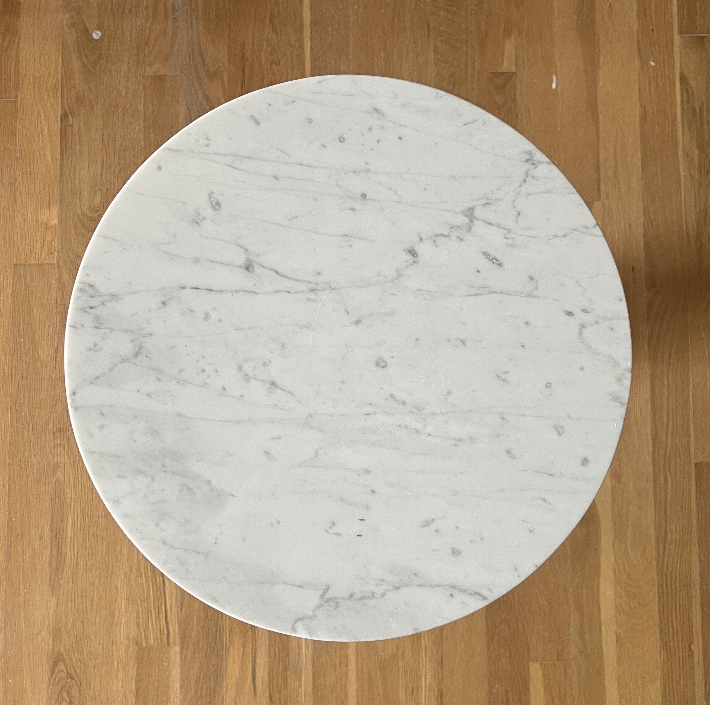 Pierced Stoneware and Marble End Table