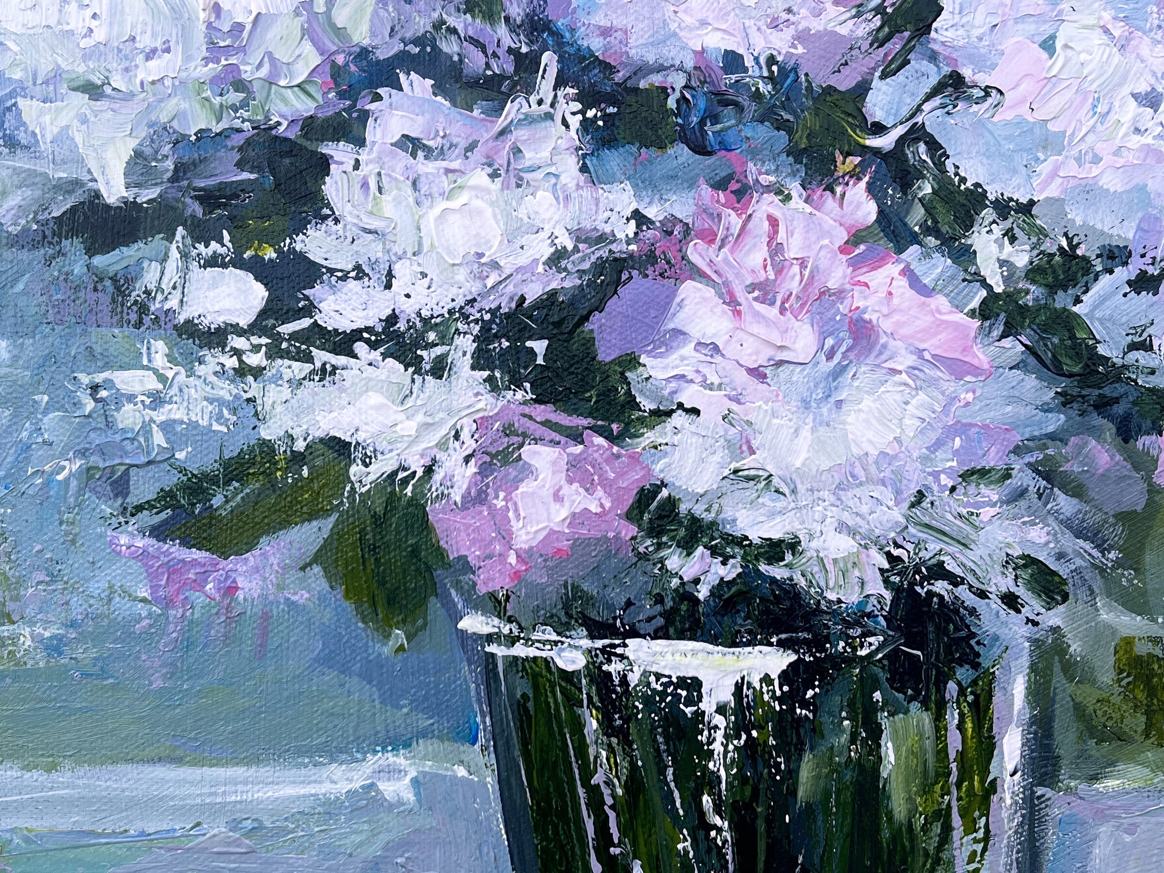 White Peonies in Vase