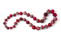 Vintage Silk Long Necklace in Red