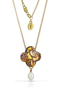 Rose Garden Quatrefoil Pendant