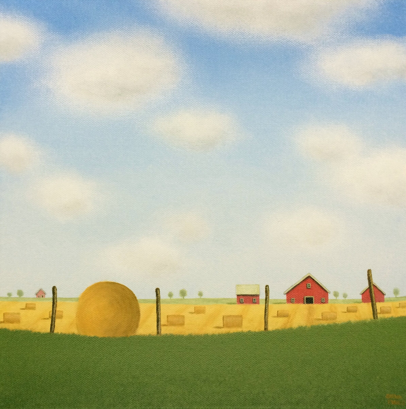 Bales in a Summer Field
