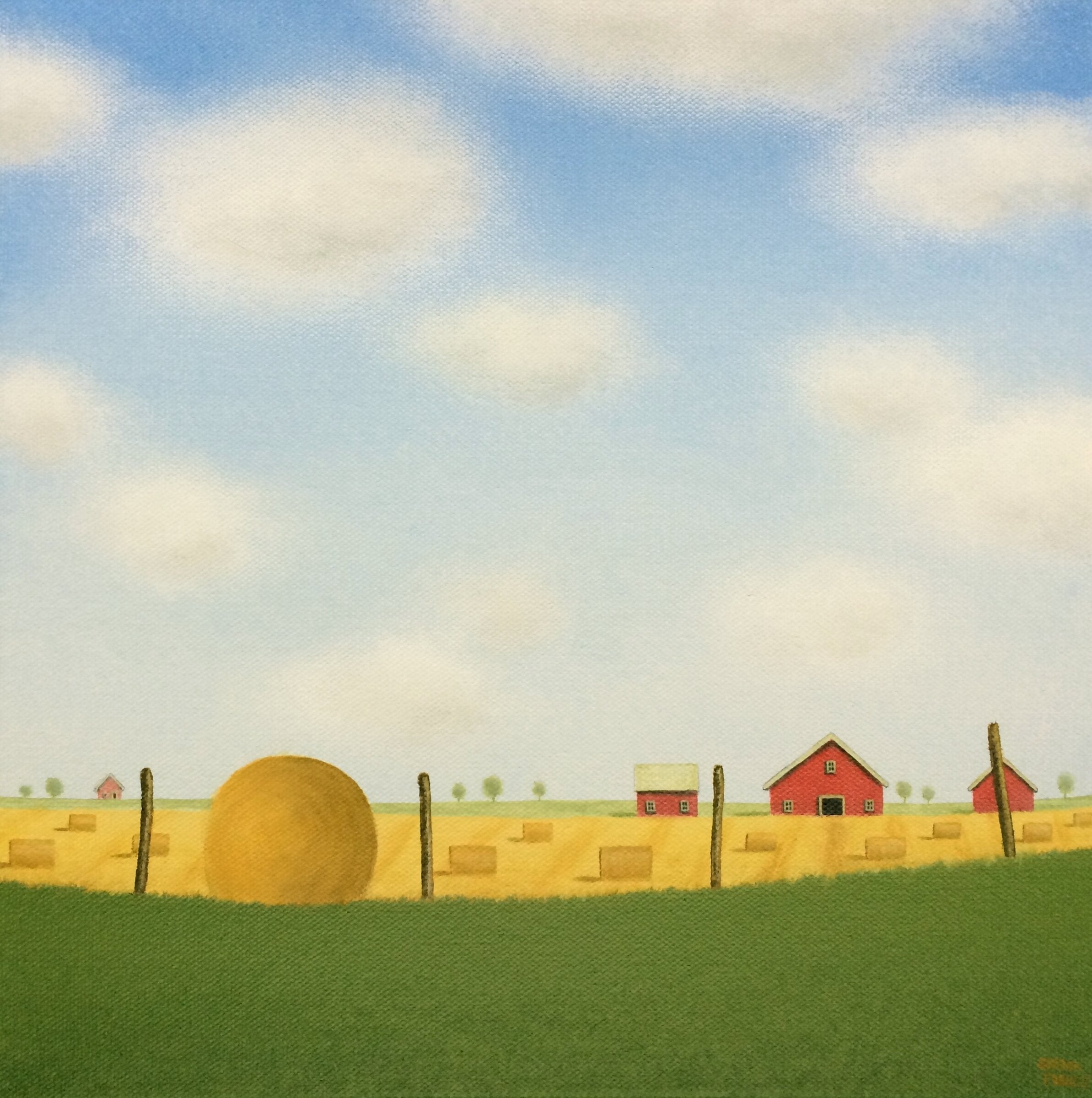 Bales in a Summer Field
