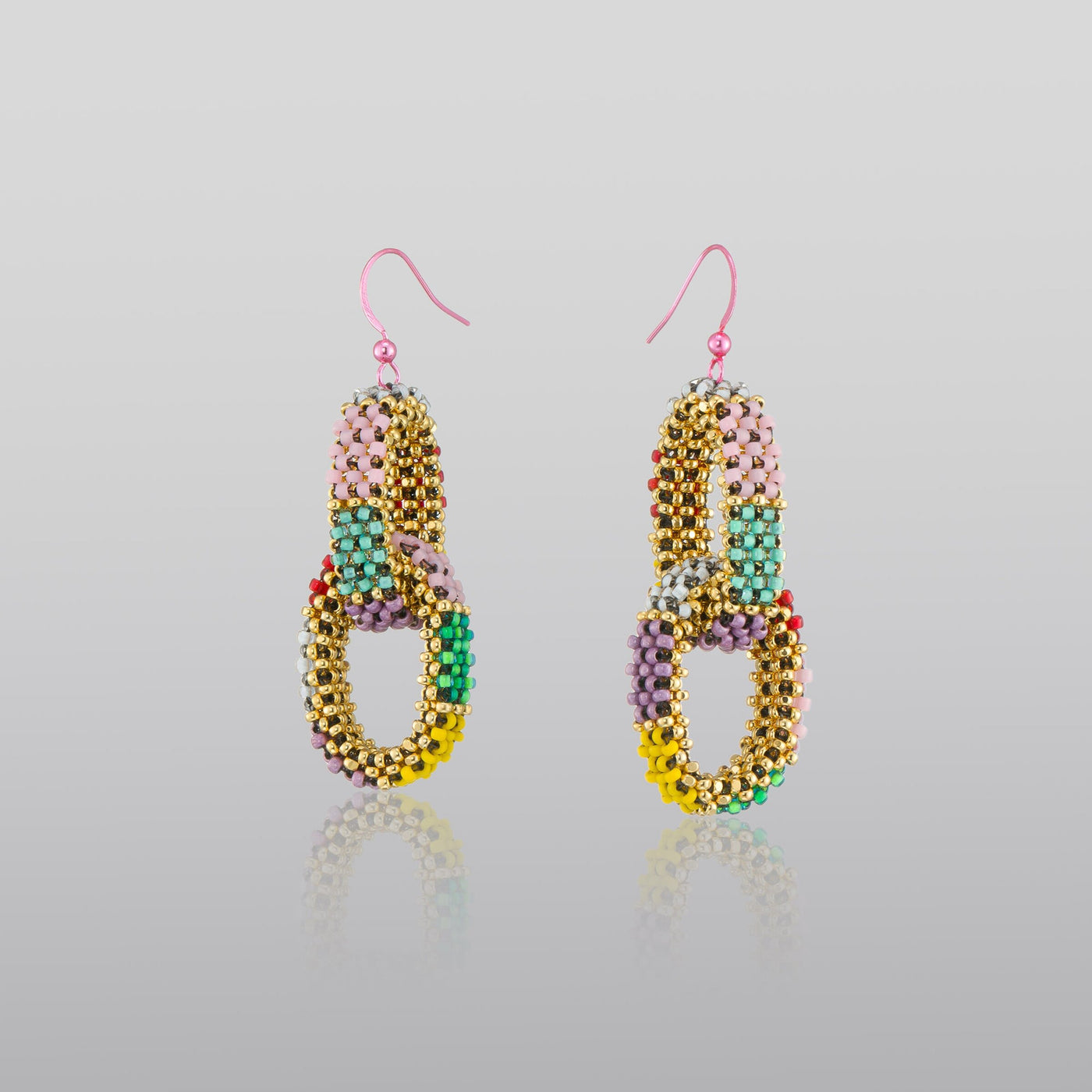 Harlequin Double Chain Earrings