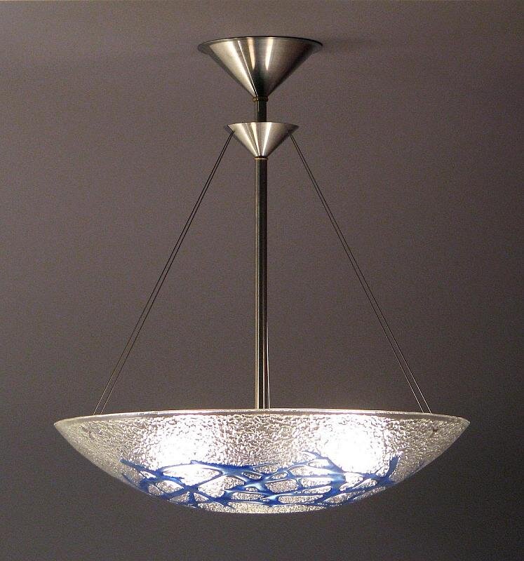 Azure Bramble Bowl Pendant