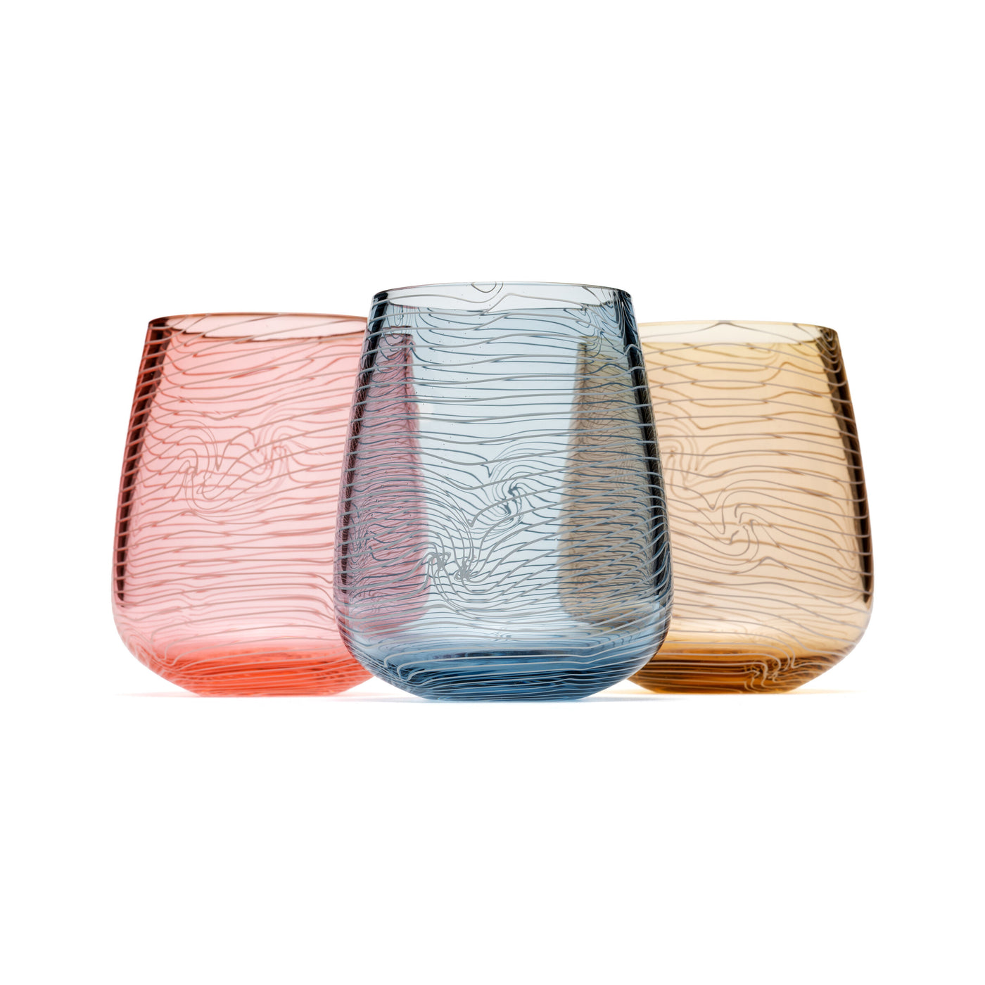 Topographic Wine Glass