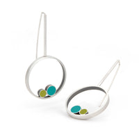 Nest Circle Rigid Dangle Earrings