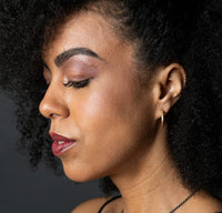Small Stamped Hoop on model
