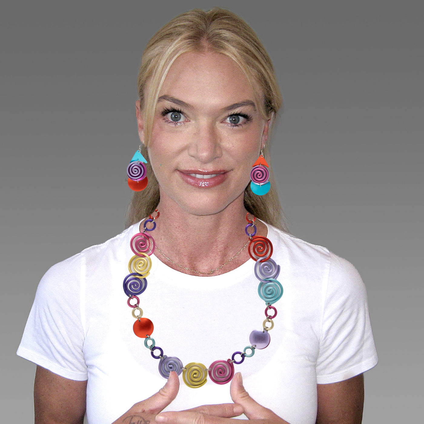 Spring Swirls Necklace & Earrings Set