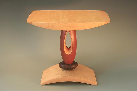 Red Teardrop End Table