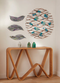 shown with wall sculpture by jan jacque, and wall sculpture by hannie goldgewicht