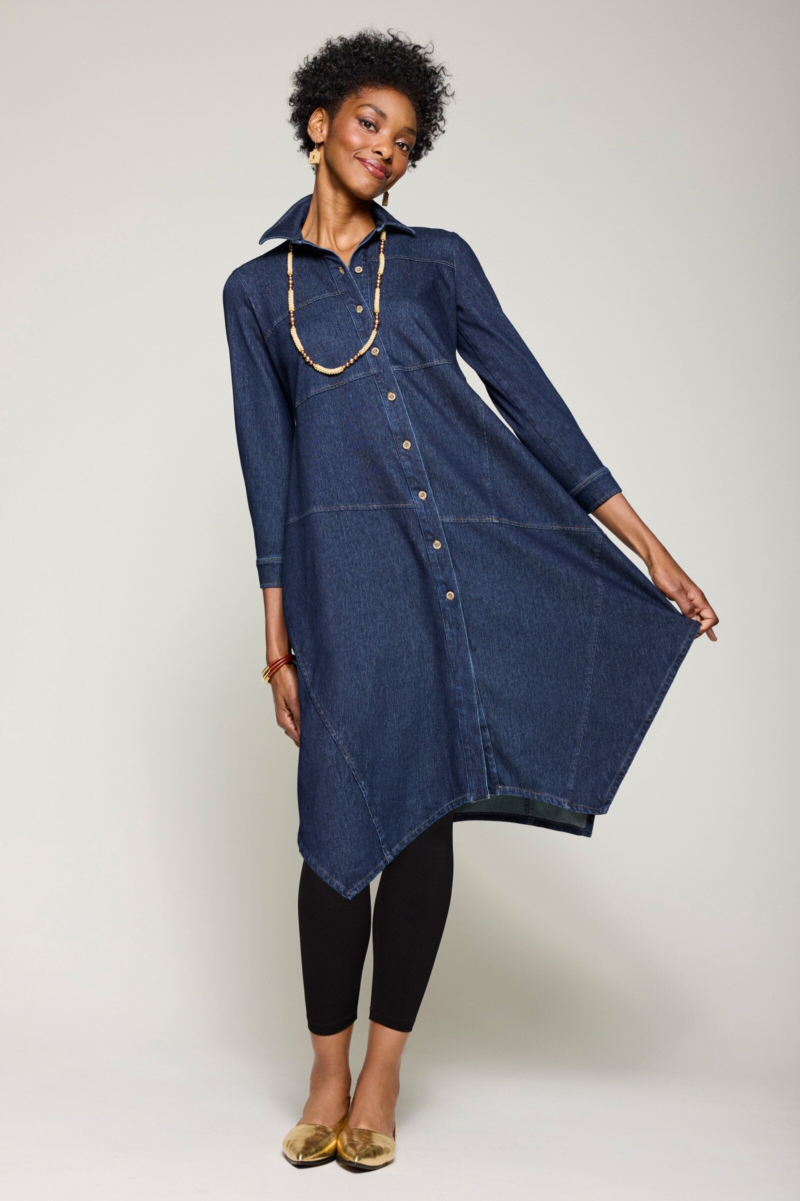 Dream Knit Denim Shirtdress