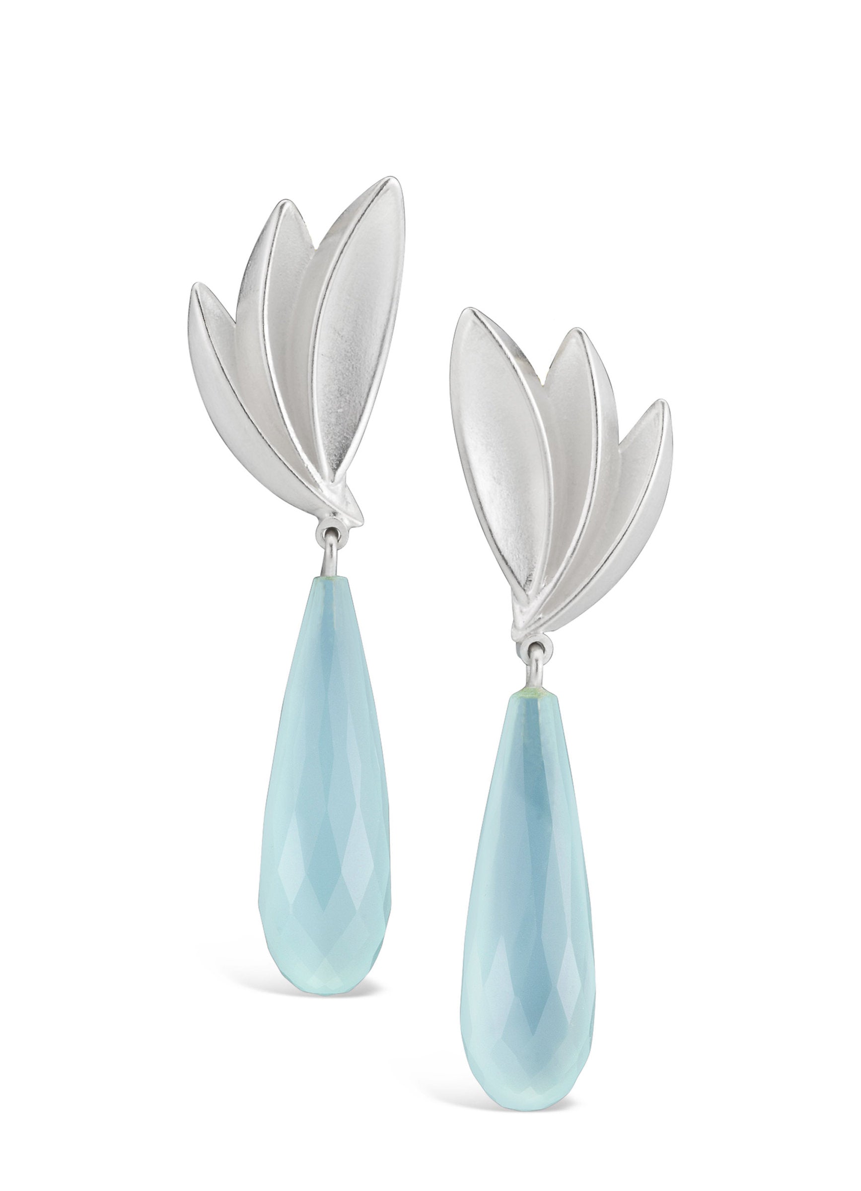 Bird of Paradise Aqua Chalcedony drops