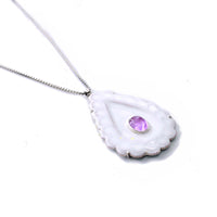 White & Pink Enamel Pendant
