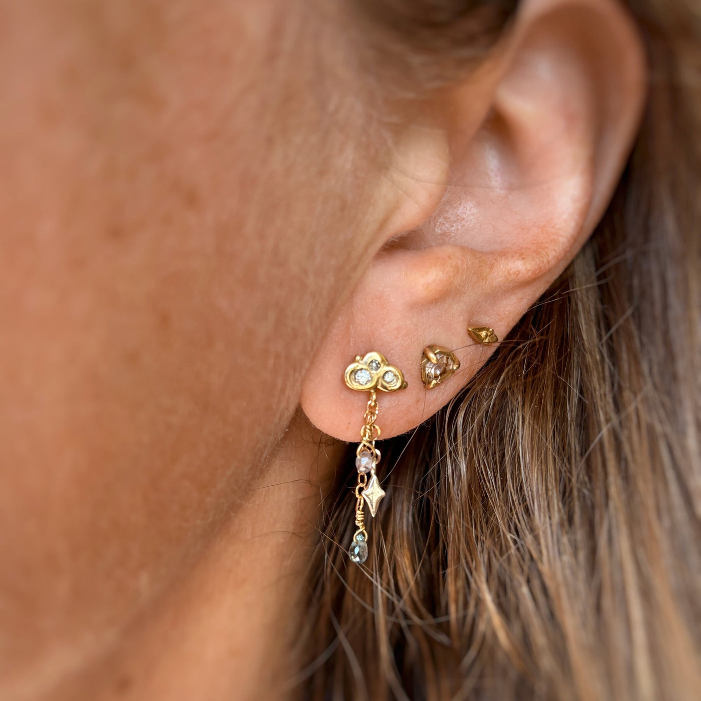 Night Cloud Diamond Earrings