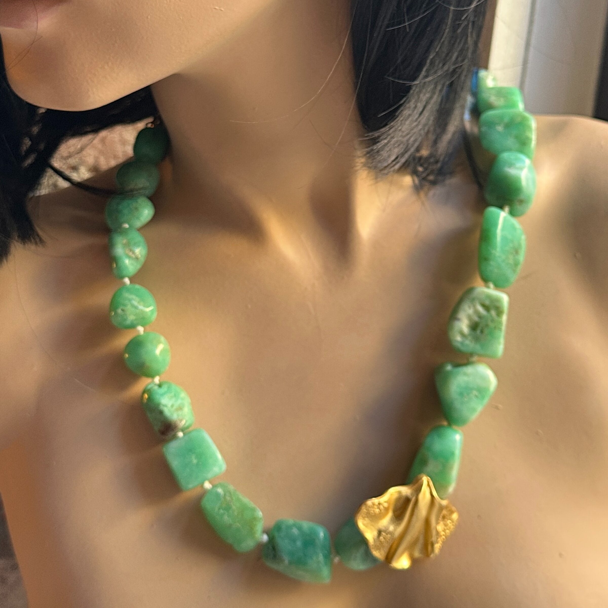 Chrysoprase Chunky Necklace