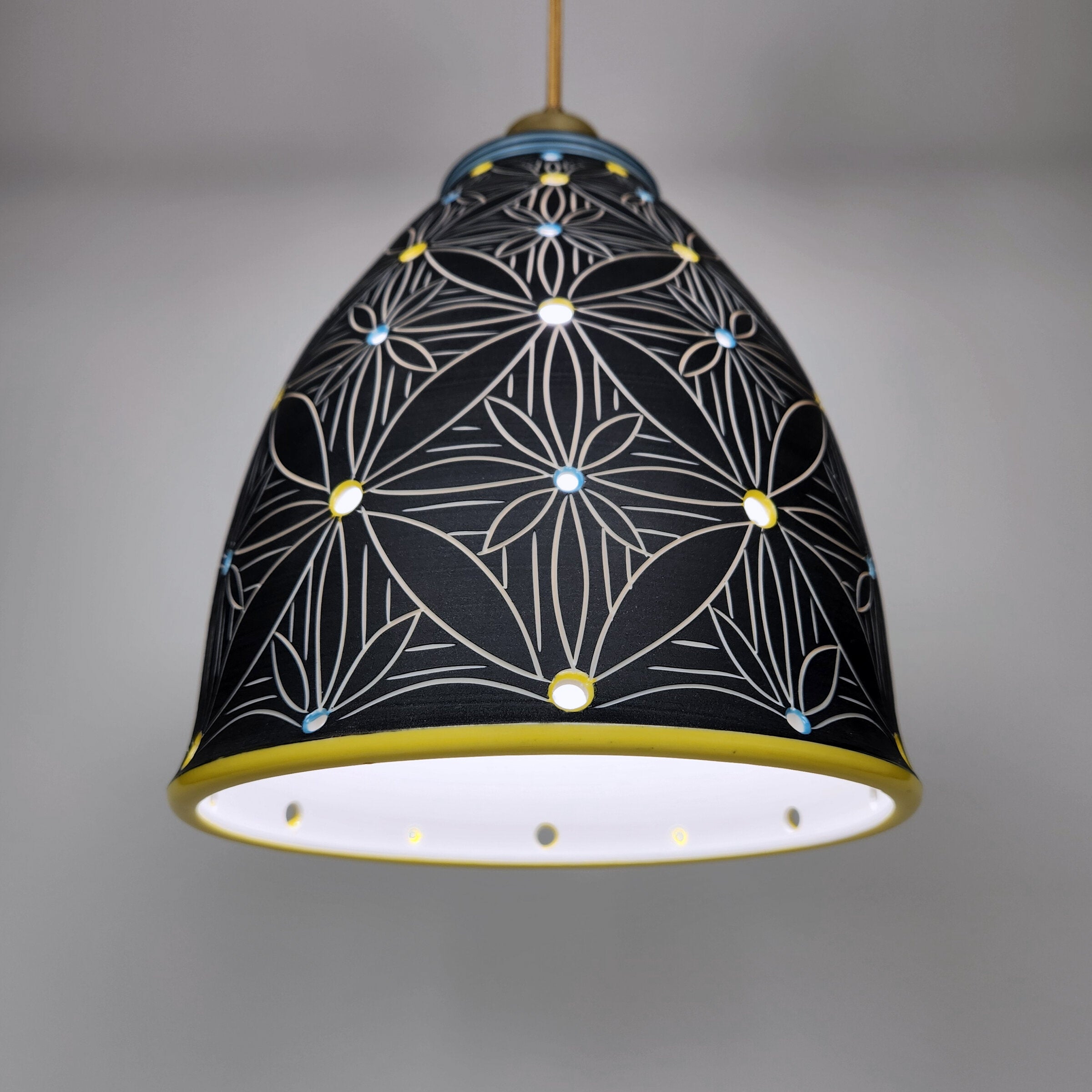 Luminous Grid Porcelain Pendant