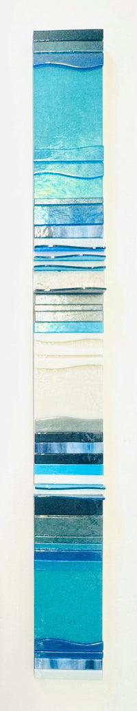 Azure Blue Ivory Mosaic III