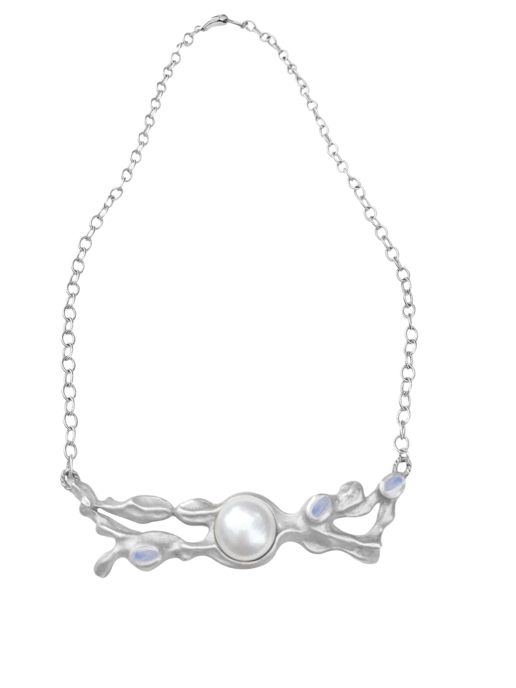 Silver Seaweed Necklace