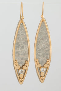 Two-Tone Leaves Earrings