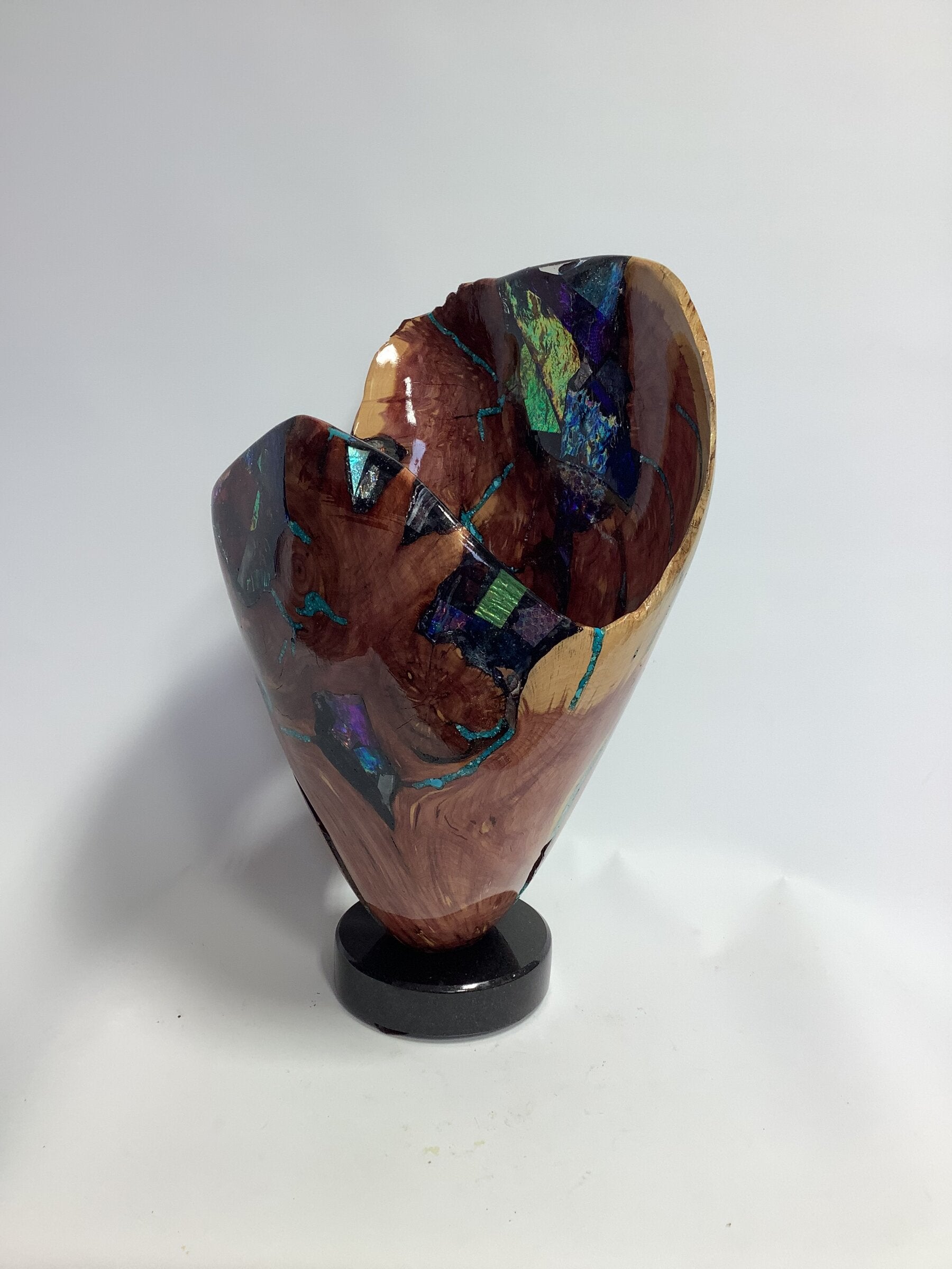 Purple Heart Juniper Dichroic Vase